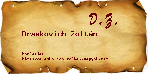 Draskovich Zoltán névjegykártya