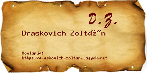 Draskovich Zoltán névjegykártya