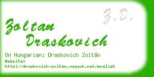 zoltan draskovich business card